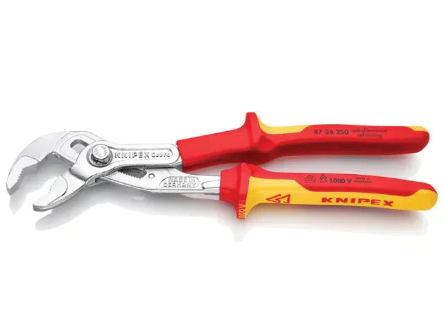 Knipex VDE Cobra Water Pump Pliers 250mm Insulated 1000V Multi-Component Grips