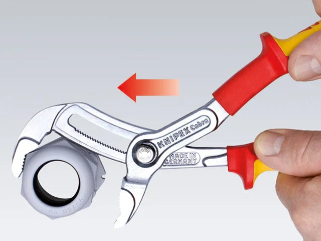 Knipex VDE Cobra Water Pump Pliers 250mm Insulated 1000V Multi-Component Grips