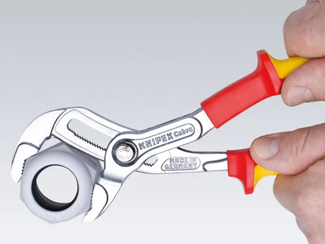 Knipex VDE Cobra Water Pump Pliers 250mm Insulated 1000V Multi-Component Grips