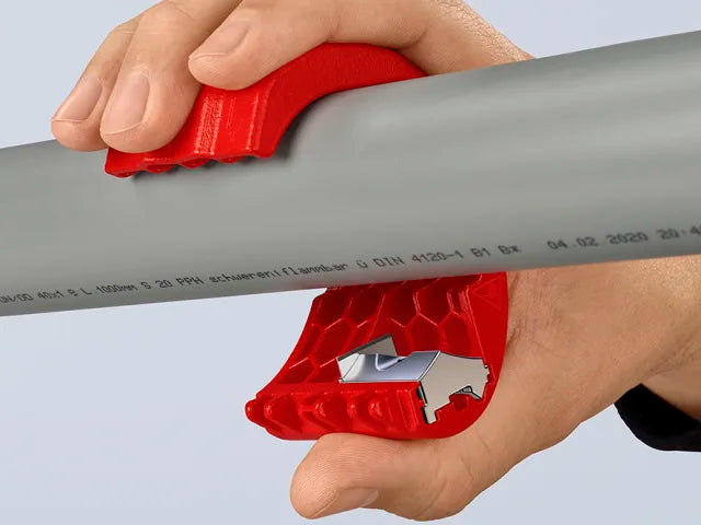 Knipex BiX Clever Pipe Cutter 72mm for HT Plastic Pipes and Sealing Sleeves