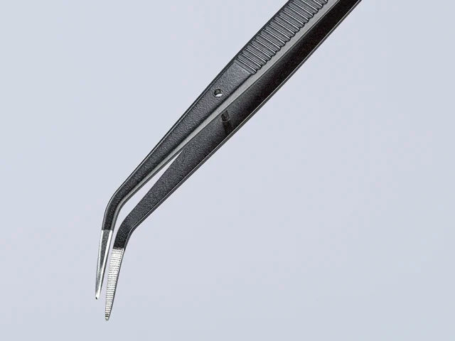 Knipex 155mm Universal Bent Nose Tweezers -Precision Tasks Electronics Jewellers