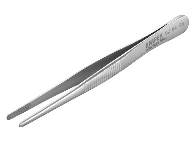 Knipex Stainless Steel Blunt Nose Tweezers 120mm Precision Tool Corrosion Resis.