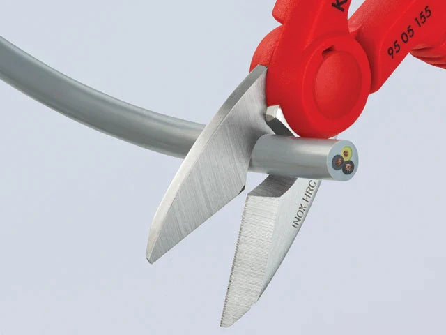 Knipex Electrician's Shears 155mm Stainless Steel Blades with Cable Cutter