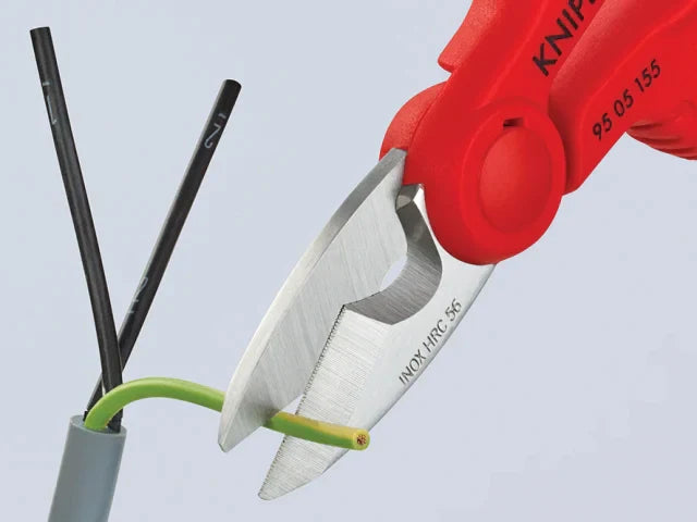 Knipex Electrician's Shears 155mm Stainless Steel Blades with Cable Cutter