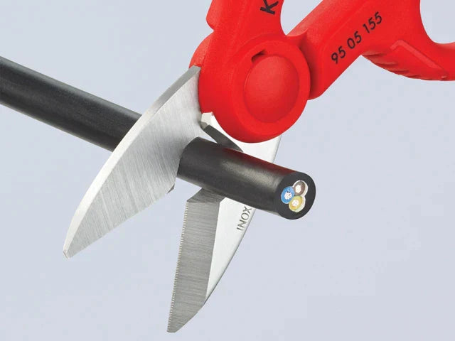 Knipex Electrician's Shears 155mm Stainless Steel Blades with Cable Cutter