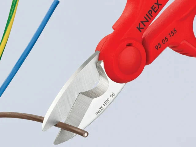 Knipex Electrician's Shears 155mm Stainless Steel Blades with Cable Cutter