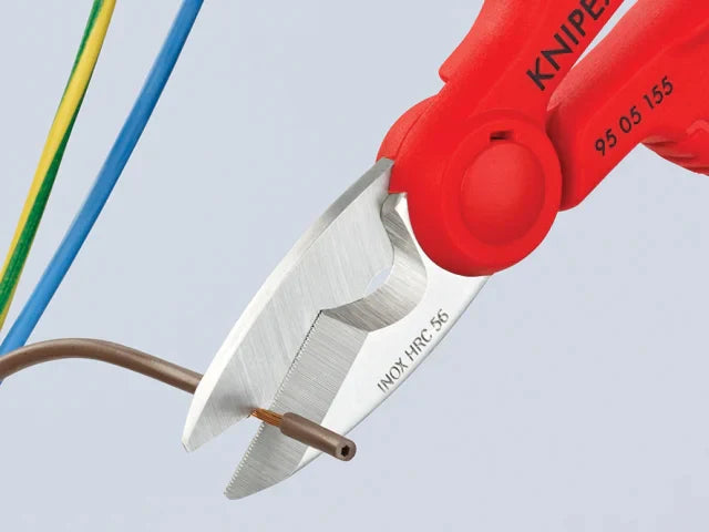 Knipex Electrician's Shears 155mm Stainless Steel Blades with Cable Cutter