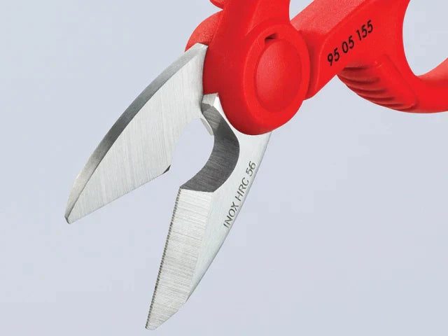 Knipex Electrician's Shears 155mm Stainless Steel Blades with Cable Cutter