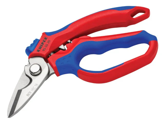 Knipex 160mm Angled Electricians' Shears with Crimping Areas and Spring Lock
