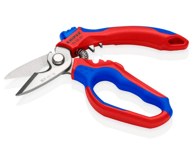 Knipex 160mm Angled Electricians' Shears with Crimping Areas and Spring Lock