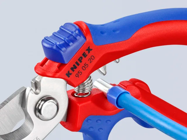 Knipex 160mm Angled Electricians' Shears with Crimping Areas and Spring Lock