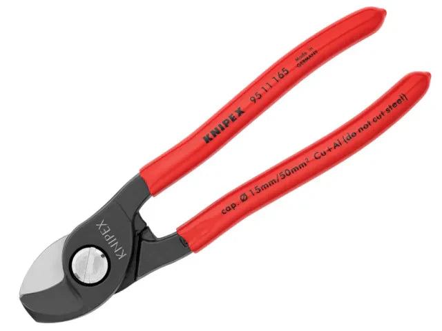 Knipex 95 Series Cable Shears 165mm PVC Grip Precision Cutting Tool