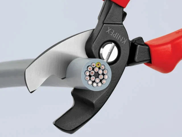 Knipex 200mm Cable Shears Twin Cutting Edge Multi-Component Grip 20mm Capacity
