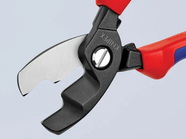 Knipex 200mm Cable Shears Twin Cutting Edge Multi-Component Grip 20mm Capacity