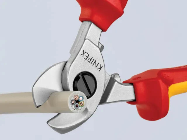 Knipex VDE Cable Shears 165mm Multi-Component Grips Safe Up to 1000V