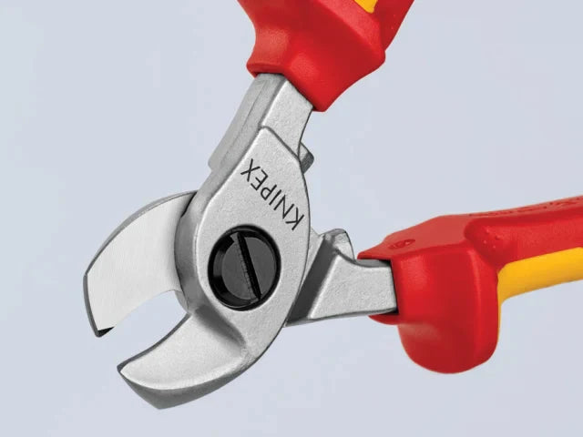 Knipex VDE Cable Shears 165mm Multi-Component Grips Safe Up to 1000V