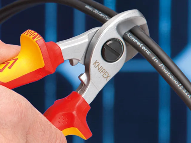 Knipex VDE Cable Shears 165mm Multi-Component Grips Safe Up to 1000V