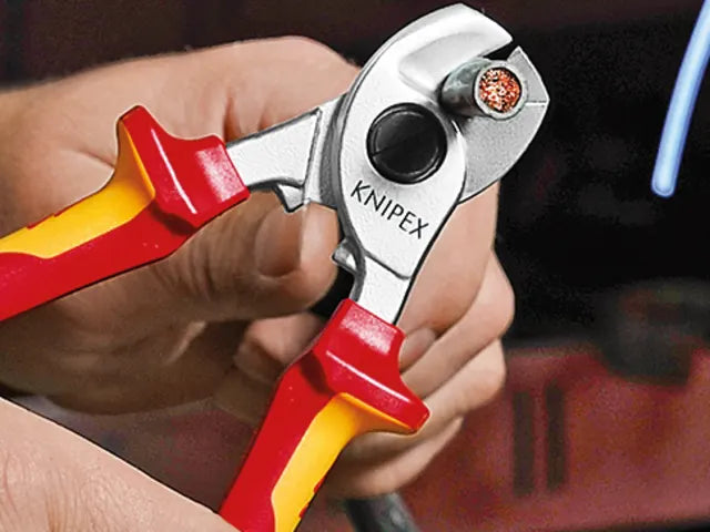 Knipex VDE Cable Shears 165mm Multi-Component Grips Safe Up to 1000V