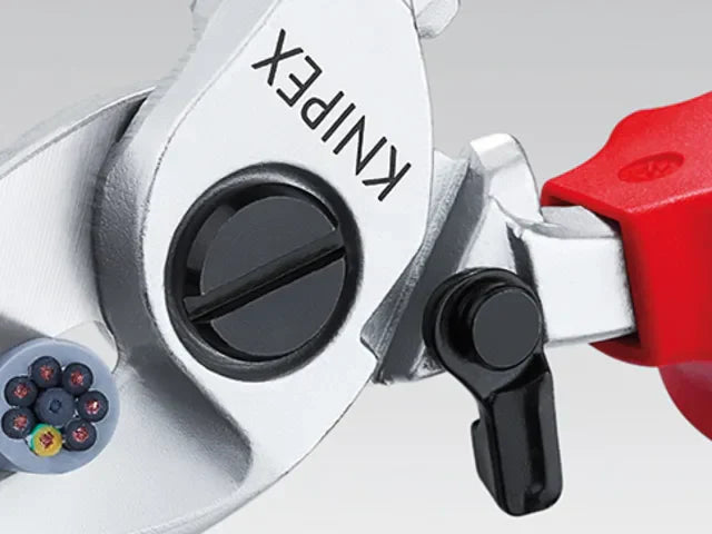 Knipex VDE Cable Shears 165mm with Return Spring Multi-Component Grips