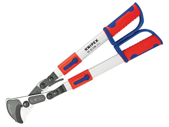 Knipex Ratchet Cable Cutters Telescopic Handles 570-770mm Cutting Capacity 38mm