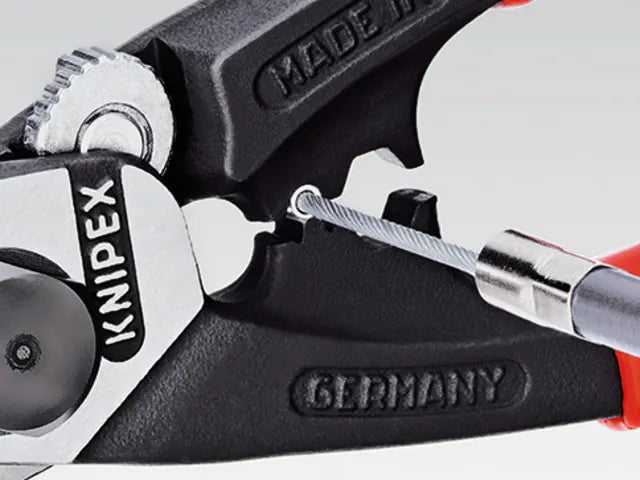 Knipex 95 61 190 Wire Rope Cutter PVC Grip 190mm Medium Hard Cable Shears