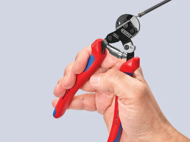 Knipex Wire Rope Cutters 160mm Multi-Component Grip Lightweight High Strength