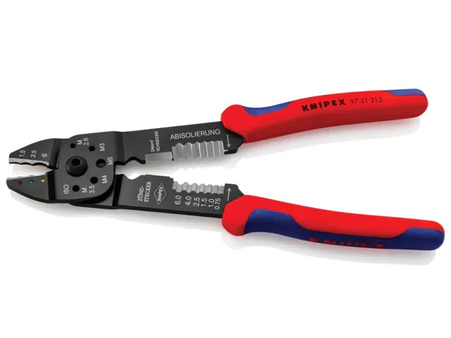 Knipex 97 21 Crimping Pliers for Insulated Terminals 0.5-2.5mmÂ² 230mm Length