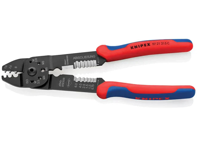 Knipex 97 21 Crimping Pliers for Insulated Terminals 0.5-2.5mmÂ² 230mm Length