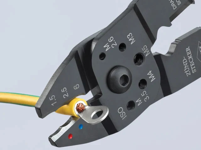 Knipex 97 21 Crimping Pliers for Insulated Terminals 0.5-2.5mmÂ² 230mm Length