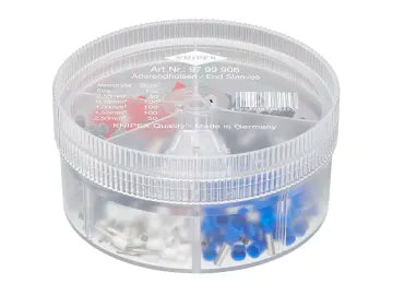 Knipex 400 Piece Bootlace Ferrule Kit with Dispenser Box and Rotating Lid