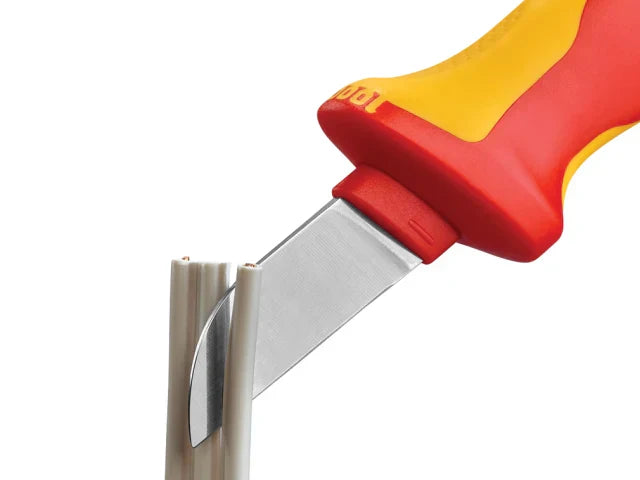 Knipex 98 52 VDE Cable Knife Ergonomic Handle Insulated Blade 1000V Safe