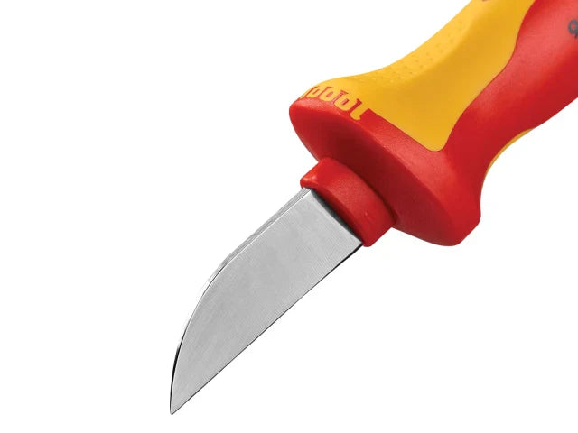 Knipex 98 52 VDE Cable Knife Ergonomic Handle Insulated Blade 1000V Safe