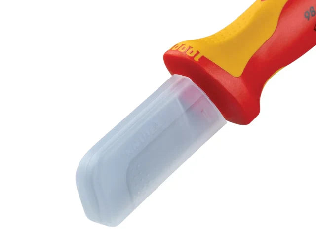 Knipex 98 52 VDE Cable Knife Ergonomic Handle Insulated Blade 1000V Safe