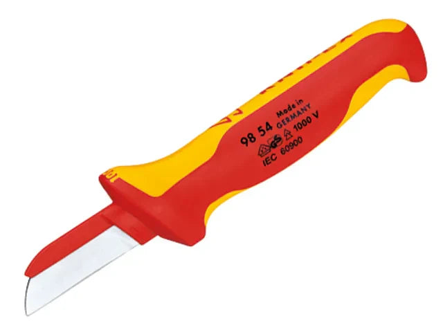 Knipex 98 54 VDE Cable Knife Insulated Blade Ergonomic Handle 50mm Blade Length