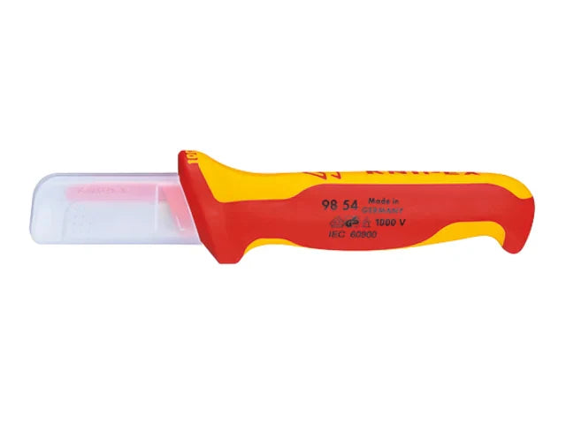 Knipex 98 54 VDE Cable Knife Insulated Blade Ergonomic Handle 50mm Blade Length