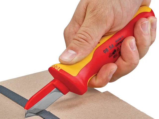 Knipex 98 54 VDE Cable Knife Insulated Blade Ergonomic Handle 50mm Blade Length