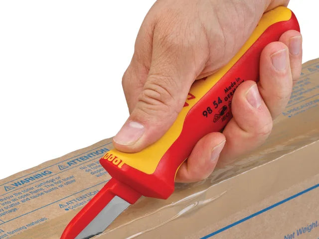 Knipex 98 54 VDE Cable Knife Insulated Blade Ergonomic Handle 50mm Blade Length