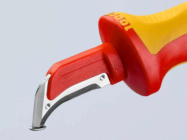 Knipex VDE Stripping Knife 180mm Ergonomic Handle 10,000V Safe Surgical Steel
