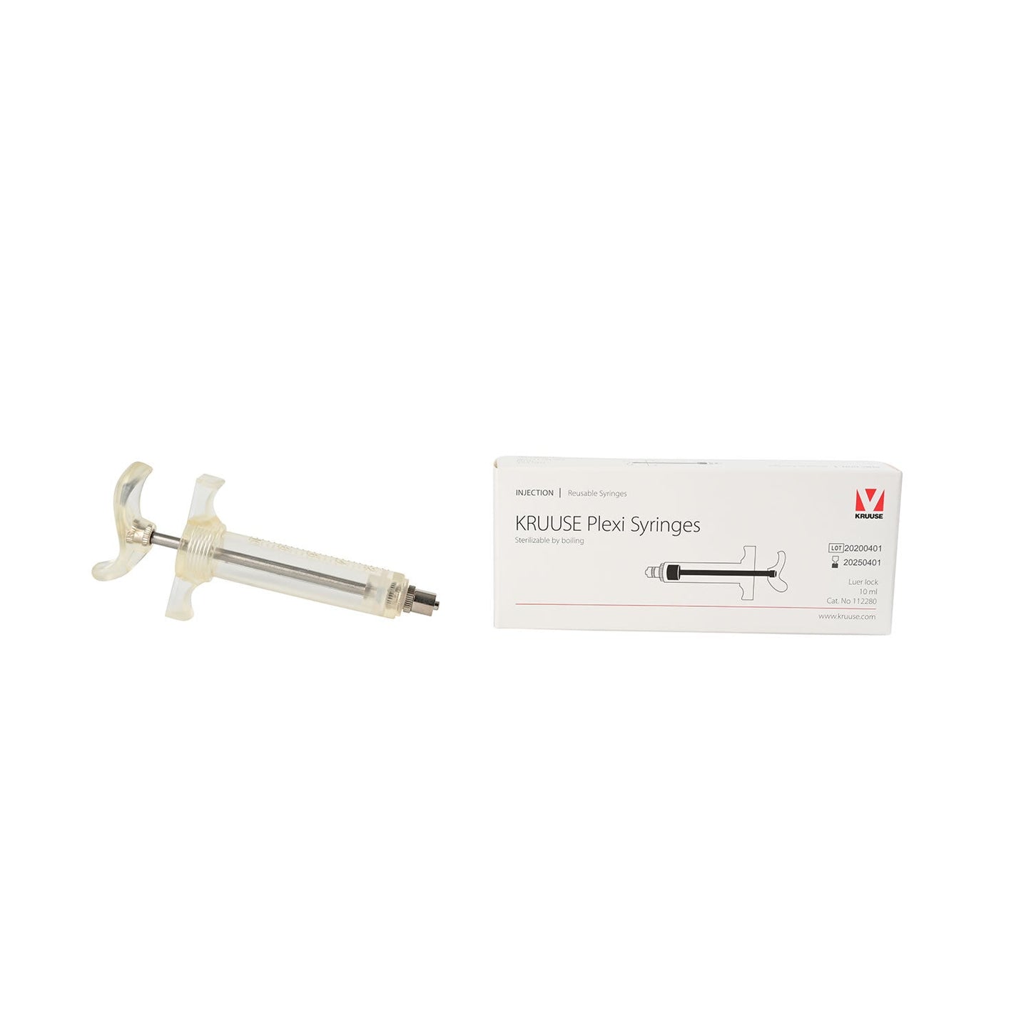 KRUUSE Plexi Syringe Reusable With Metal Luer Lock Nozzle High Quality