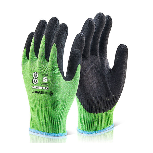 Beeswift Kutstop Micro Foam Nitrile Work Gloves for Grip and Comfort