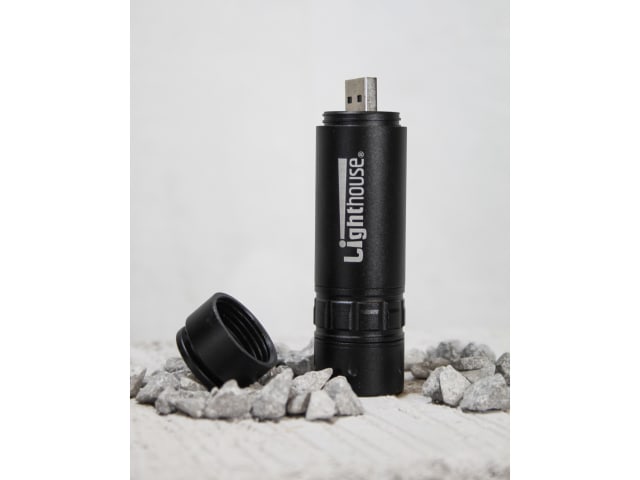 Lighthouse Rechargeable LED Pocket Torch 120 Lumens Compact USB Charging
