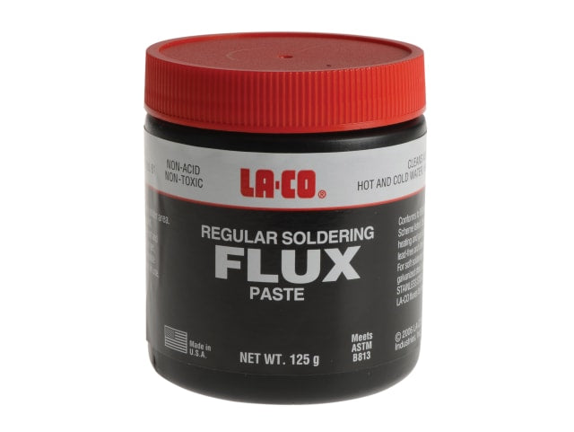 LA-CO Regular Soldering Flux 125g Non-Acidic WRAS Approved Safe Cleaning Agent