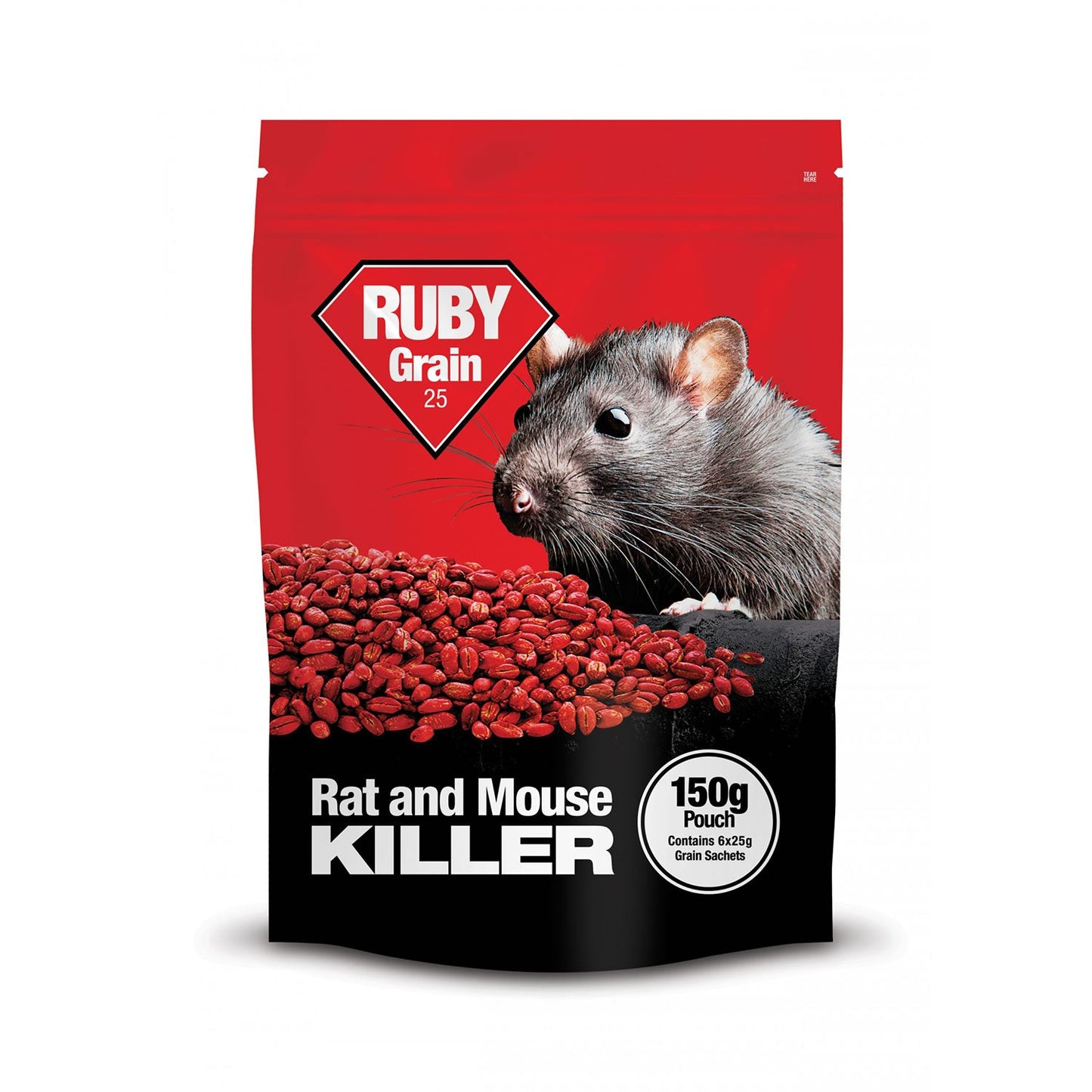 Lodi UK Retail Ruby Grain 25 Rodent Bait 0.0025% Difenacoum For Sensitive Areas