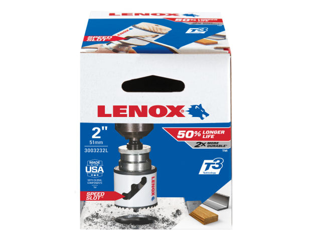 LENOX Bi-Metal Holesaw 51mm for Wood and Metal Cutting with SPEED SLOT Design