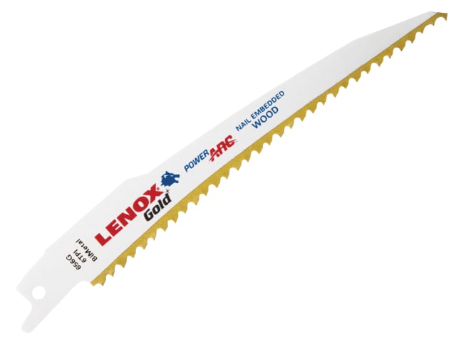 LENOX Gold Wood Cutting Reciprocating Saw Blades 150mm 6 TPI Pack of 5