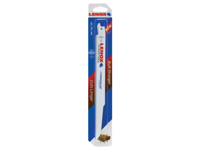 LENOX 20582-956R Wood Cutting Reciprocating Saw Blades 230mm 6 TPI Pack of 5