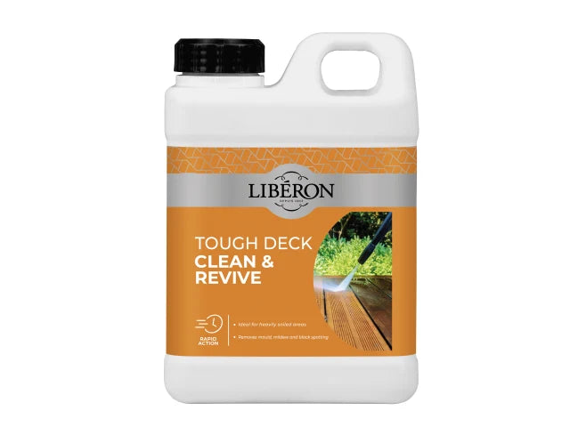 Liberon Tough Deck Clean & Revive 2L Cleaner for Wooden Decking Restoration