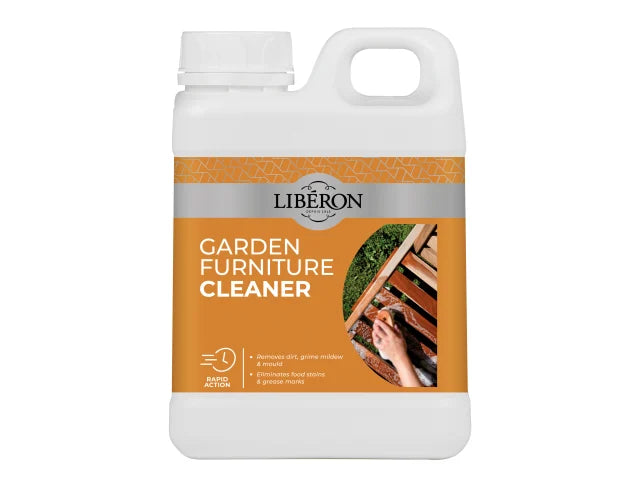 Liberon Garden Furniture Cleaner 1 Litre for Wood Mildew Grime Removal