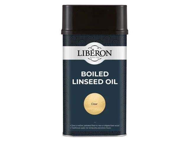 Liberon Boiled Linseed Oil 1 Litre - Fast Drying, Ideal for Wood & Terracotta