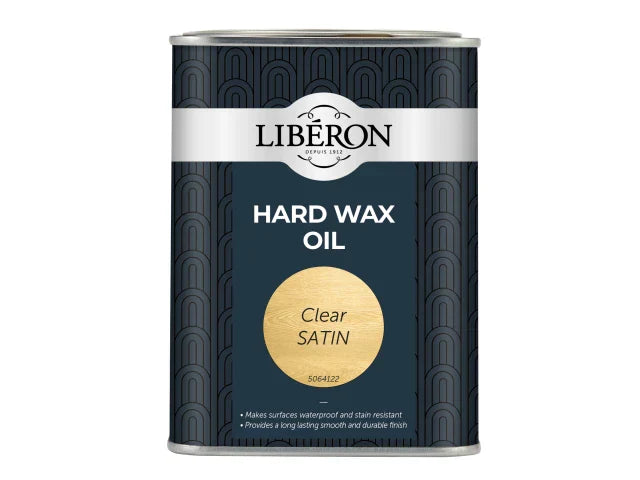 Liberon Hard Wax Oil Clear Satin 1L - Durable Protection for Wood Floors